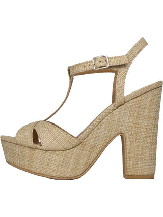 Sun + Stone Women's Jamie Platform Open Toe Heel Sandals Gold Size 9.5 M