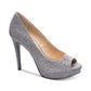 Chinese Laundry Women's Haley Peep Toe Pumps Gray Size 7.5 M