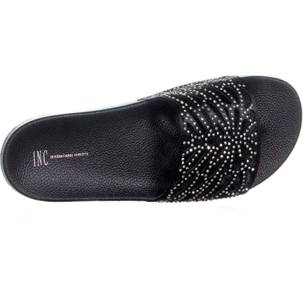 INC International Concepts Women's Fabric Open Blackv Cutout Black Size 5 M