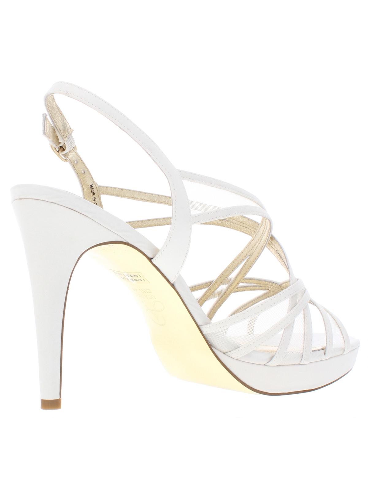 Adrianna Papell Women's Adri Strappy Open Toe Platforms White Size 10 M