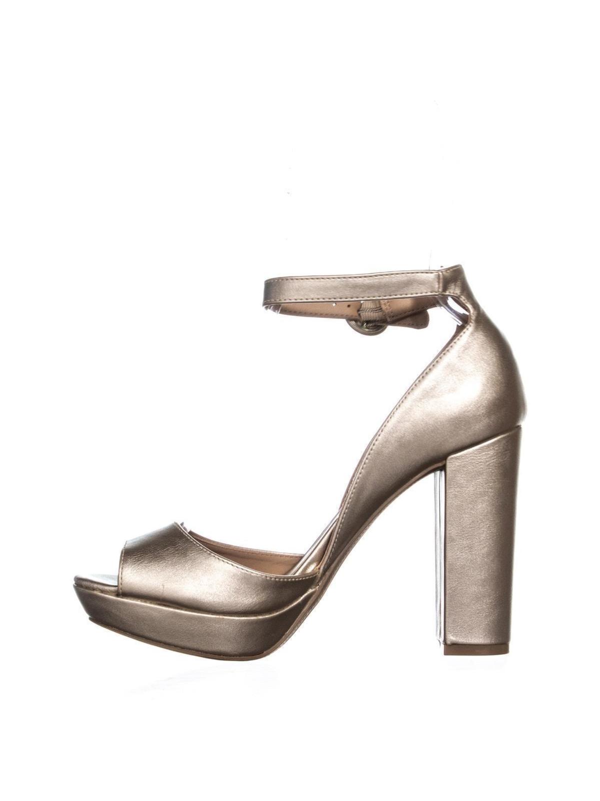 American Rag Women's Peep Toe Ankle Strap Heels Yellow Size 7.5 M