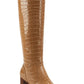 Marc Fisher Women's Revely Leather Square Toe Knee High Boots Brown Size 7.5 M