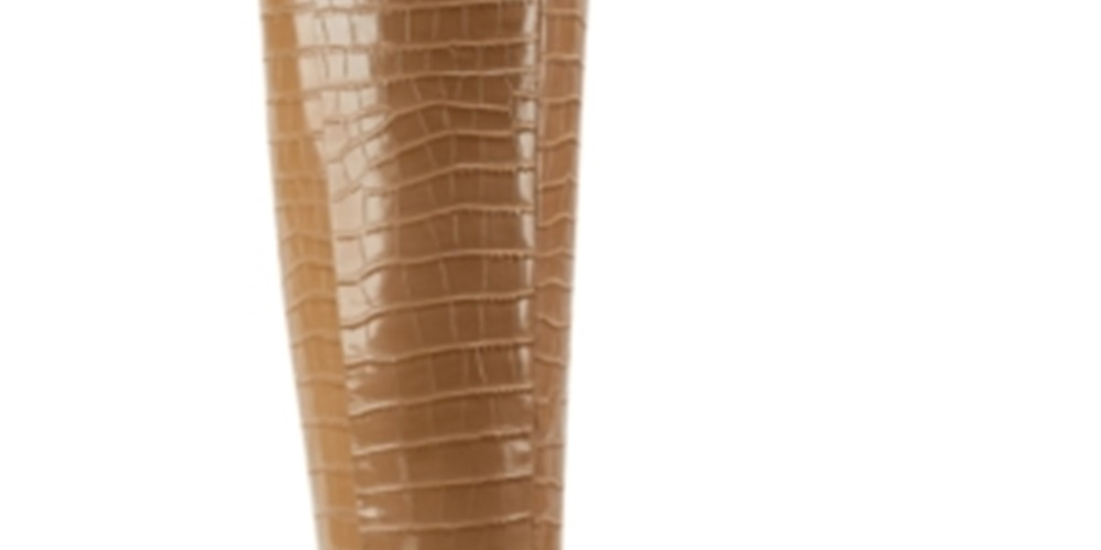 Marc Fisher Women's Revely Leather Square Toe Knee High Boots Brown Size 7.5 M