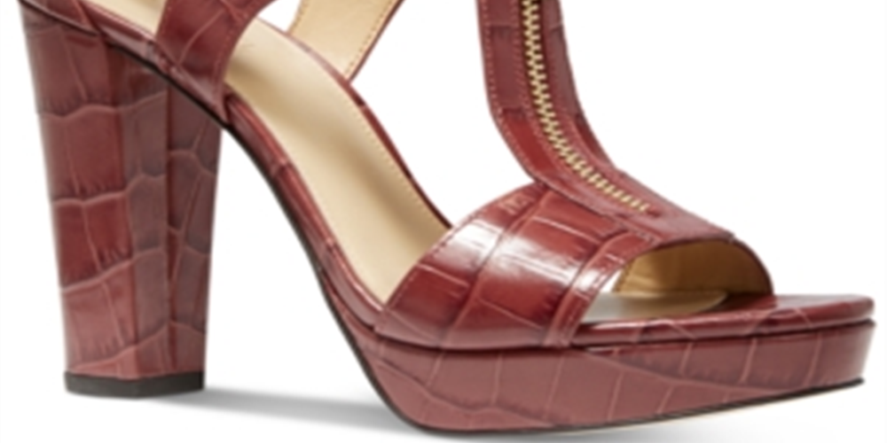 Michael Kors Women's Berkley Platform Dress Sandals Red Size 8.5