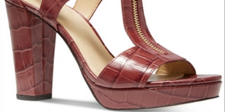 Michael Kors Women's Berkley Platform Dress Sandals Red Size 8.5