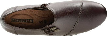 Clarks Women's Emslie Warren Ankle Bootie Brown Size 8.5 M