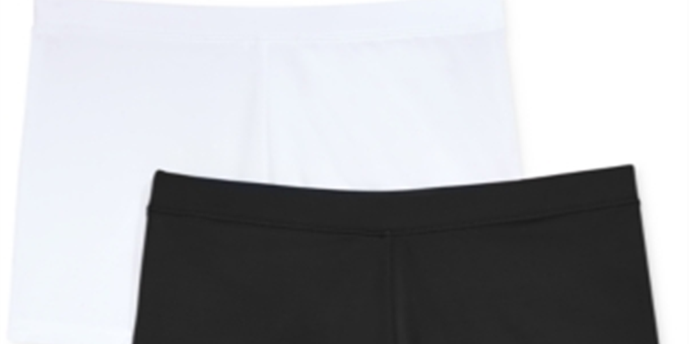 Playground Pals Little Girls & Big Girls 2 Pack Solid Biker Shorts Black SizeL