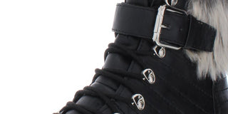 American Rag Women's Jojo Faux Leather Ankle Winter Boots Black Size 5 M