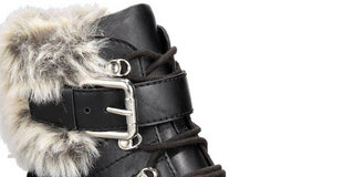 American Rag Women's Jojo Faux Leather Ankle Winter Boots Black Size 5 M