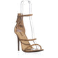 Bebe Women's Berdine Strappy Dress Sandals Gold Wood Size 10 M