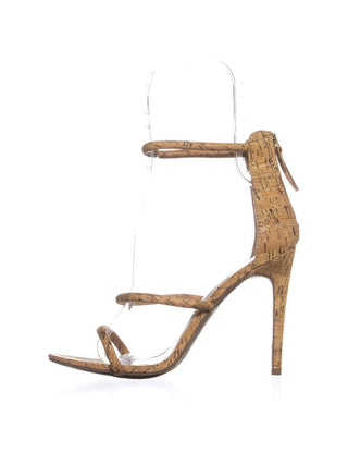 Bebe Women's Berdine Strappy Dress Sandals Gold Wood Size 10 M