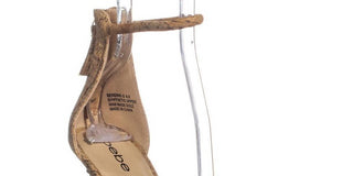 Bebe Women's Berdine Strappy Dress Sandals Gold Wood Size 10 M