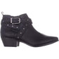 Material Girl Women's Almond Toe Ankle Motorcycle Boots Black Size 6 M