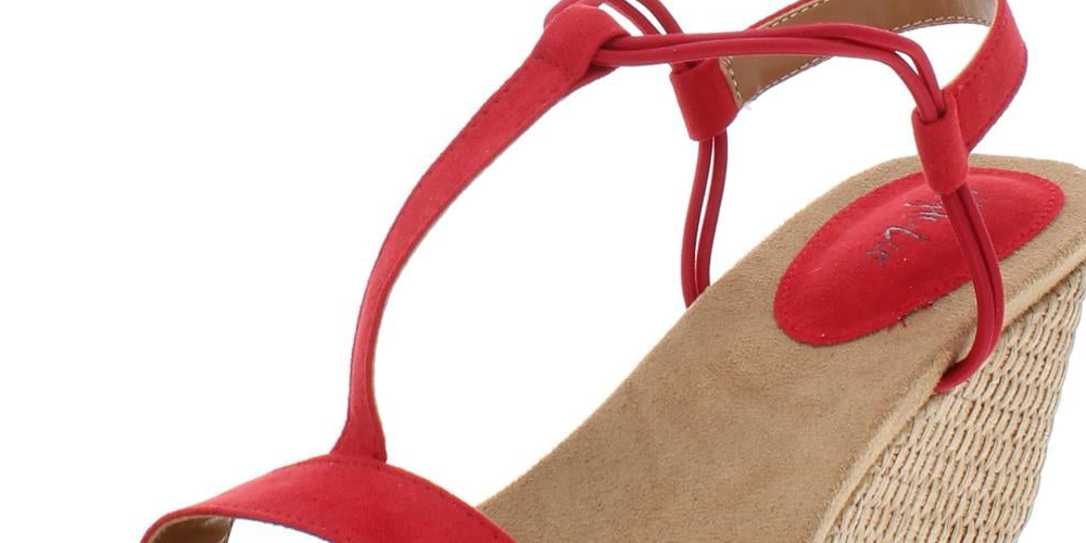 Style & Co Women's Mulan Wedge Sandals RedSize 7.5M
