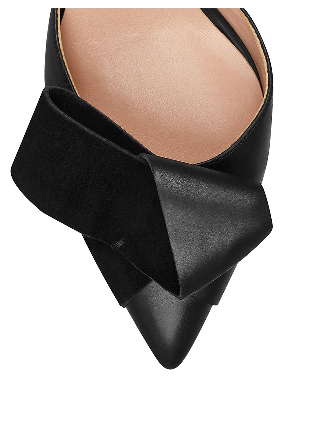 Nine West Women's Accent Mcfally Oragami Leather D'Orsay Pump Black Size 8.5 M