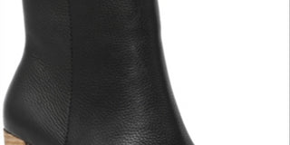 American Rag Women's Hayes Leather Block Heel Booties Black Size 9.5