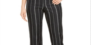 Charter Club Women's Striped Cropped Tummy Control Pants Blue Size 14