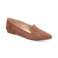 Alfani Women's Shoes Poee Leather Pointed Toe Loafers Brown Size 6M