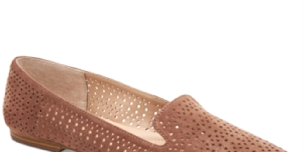 Alfani Women's Shoes Poee Leather Pointed Toe Loafers Brown Size 6M