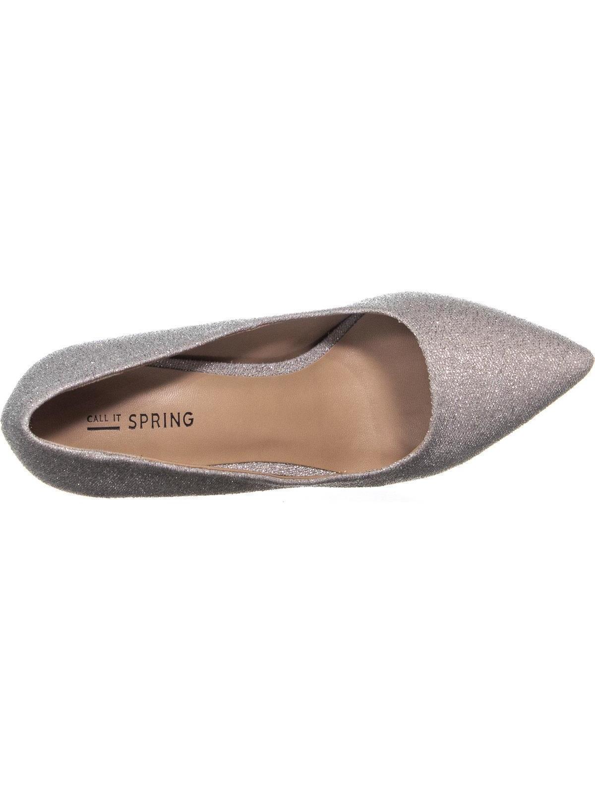 Call It Spring Women's Agrirewiel Pointed Toe Dress Pumps Pewter Gray Size 6.5 B