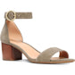 Michael Kors Women's Lena Open Toe Suede Dress Sandals Sage Size 5.5