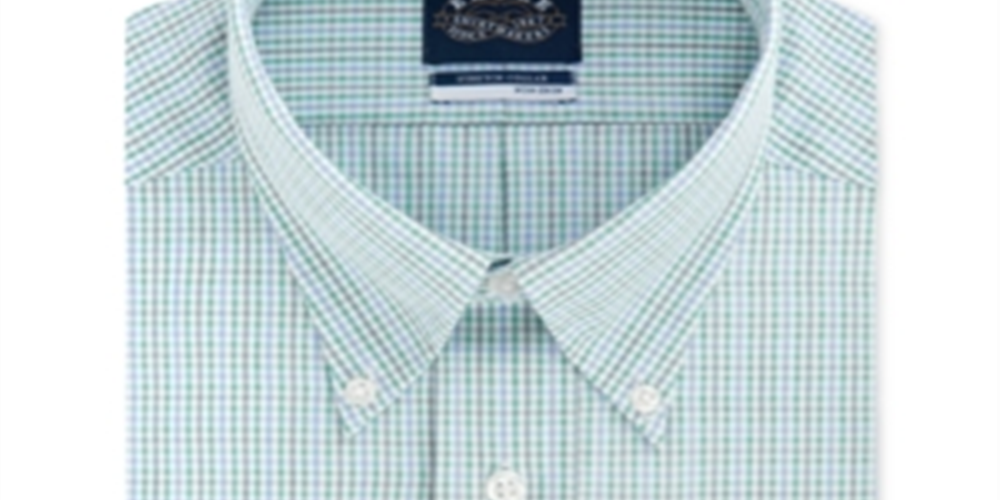 Eagle Men's Multi Big & Tall Check Print Dress Shirt Multi Green Size 17.5-35/36