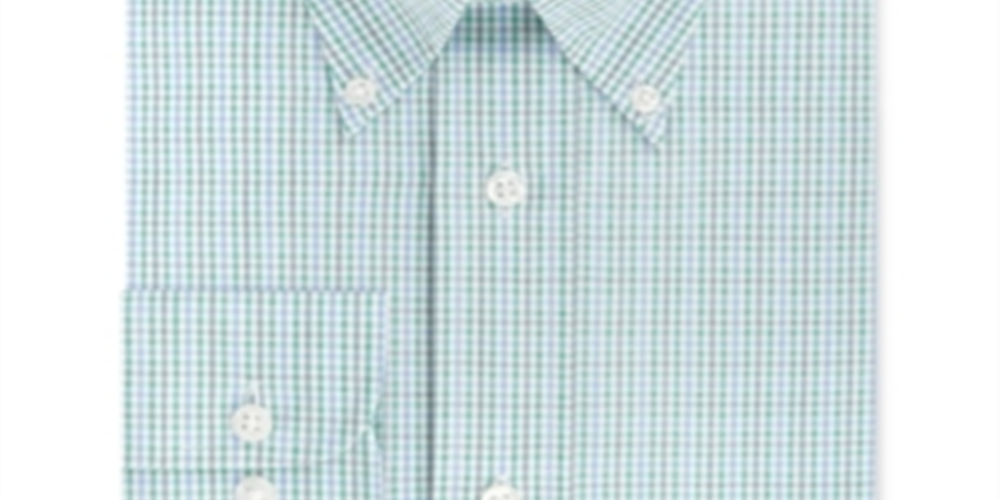 Eagle Men's Multi Big & Tall Check Print Dress Shirt Multi Green Size 17.5-35/36