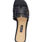 Nine West Women's Genesia Stud-Accent Leather Slide Sandals BrownSize 6 M