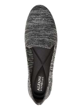 Alfani Women's Gingham Knit Cushioned Rorrii Round Toe Slip on Loafers Gray  Size 9.5 M
