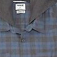 Hurley Men's Hoodie Flannel Plaid Print Classic Fit Navy Size Small