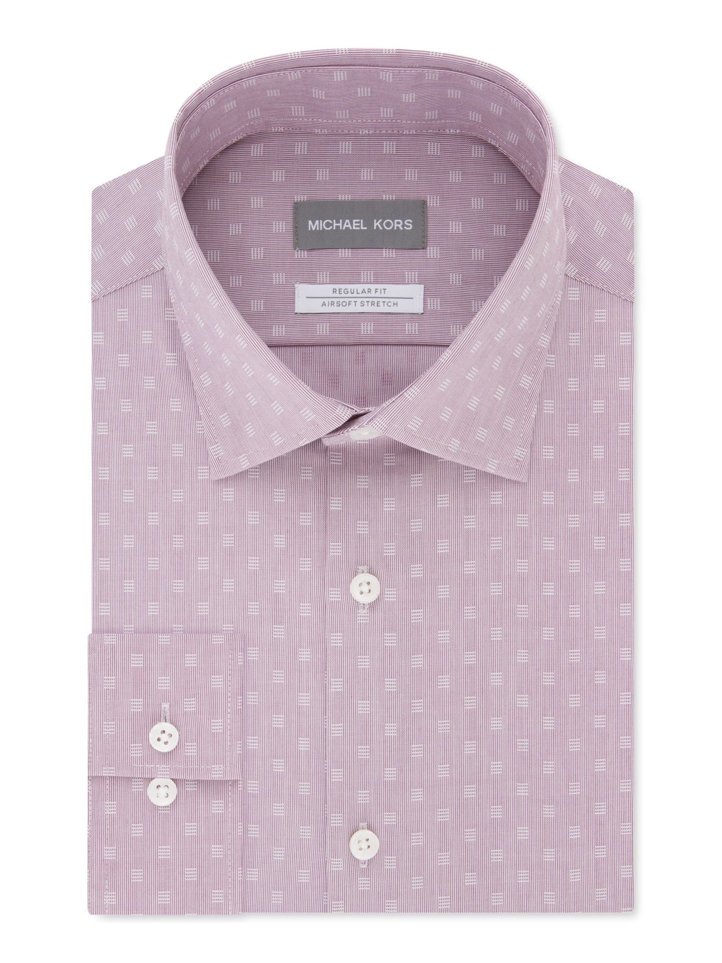 Michael Kors Men's Collared Dress Shirt Purple Size 18.5X36X37