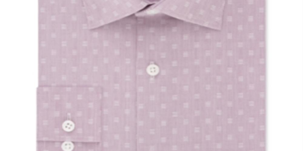 Michael Kors Men's Collared Dress Shirt Purple Size 18.5X36X37