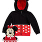Cubcoats Transforming 2 in 1 Toddler Unisex Disney Minnie Mouse 2-in-1 Stuffed Animal Hoodie Red