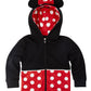 Cubcoats Transforming 2 in 1 Toddler Unisex Disney Minnie Mouse 2-in-1 Stuffed Animal Hoodie Red