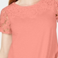 Charter Club Women's Cotton Embroidered T-Shirt Orange Size Petite XL
