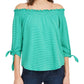Maison Jules Women's Off the Shoulder Top Green Size XL