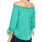 Maison Jules Women's Off the Shoulder Top Green Size XL