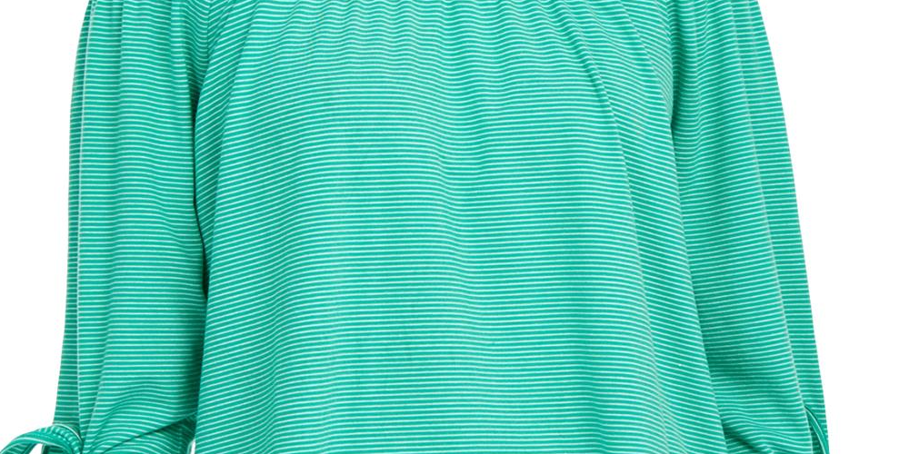 Maison Jules Women's Off the Shoulder Top Green Size XL