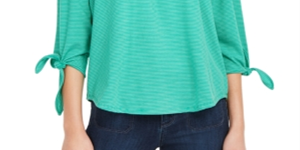 Maison Jules Women's Off the Shoulder Top Green Size XL