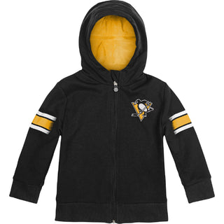 Cubcoats Transforming 2-in-1 Unisex Preschool Black Pittsburgh Penguins Full-Zip Hoodie & Soft Plushie Black