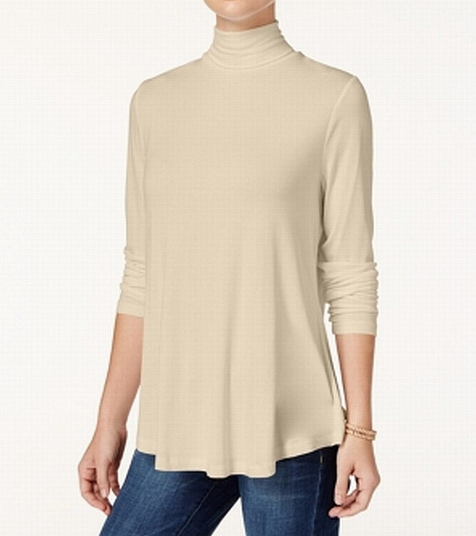 JM Collection Women's Turtleneck Top Brown Size Small