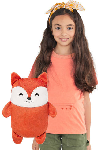 Cubcoats Kid's Toddler Flynn the Fox 2-in-1 Stuffed Animal T-Shirt Orange