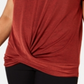 JM Collection Women's Short Sleeve Keyhole Wear to Work Top Red Size Large
