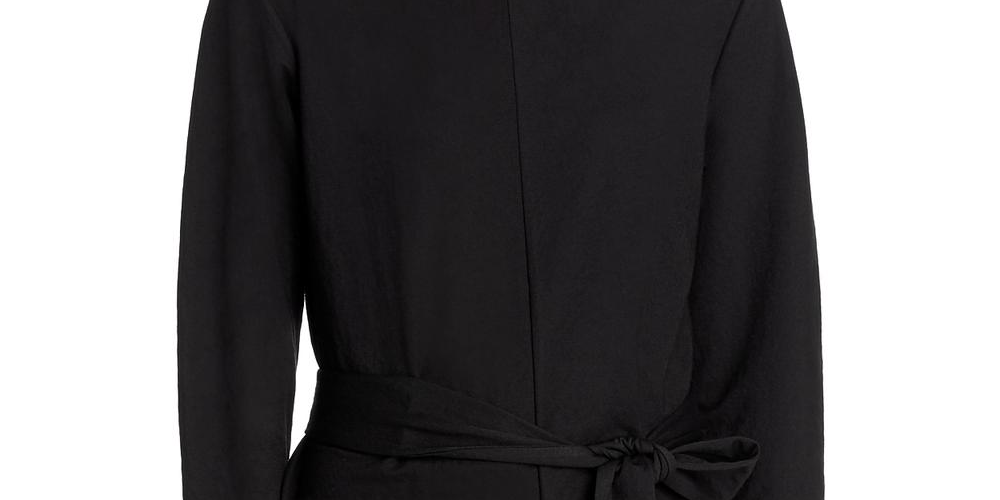 Kenneth Cole New York Women's the Timeless Knot Front Crew Neck Tunic Top Black Size XXS
