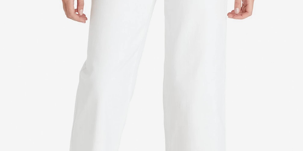 Jessica Simpson Women's Adored High Rise Wide Crop Jean White Size 30