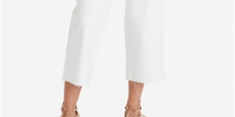 Jessica Simpson Women's Adored High Rise Wide Crop Jean White Size 30
