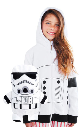 Cubcoats Kid's Toddler Cubcoats X Star Wars Storm Trooper 2-in-1 Plush Toy Hoodie White