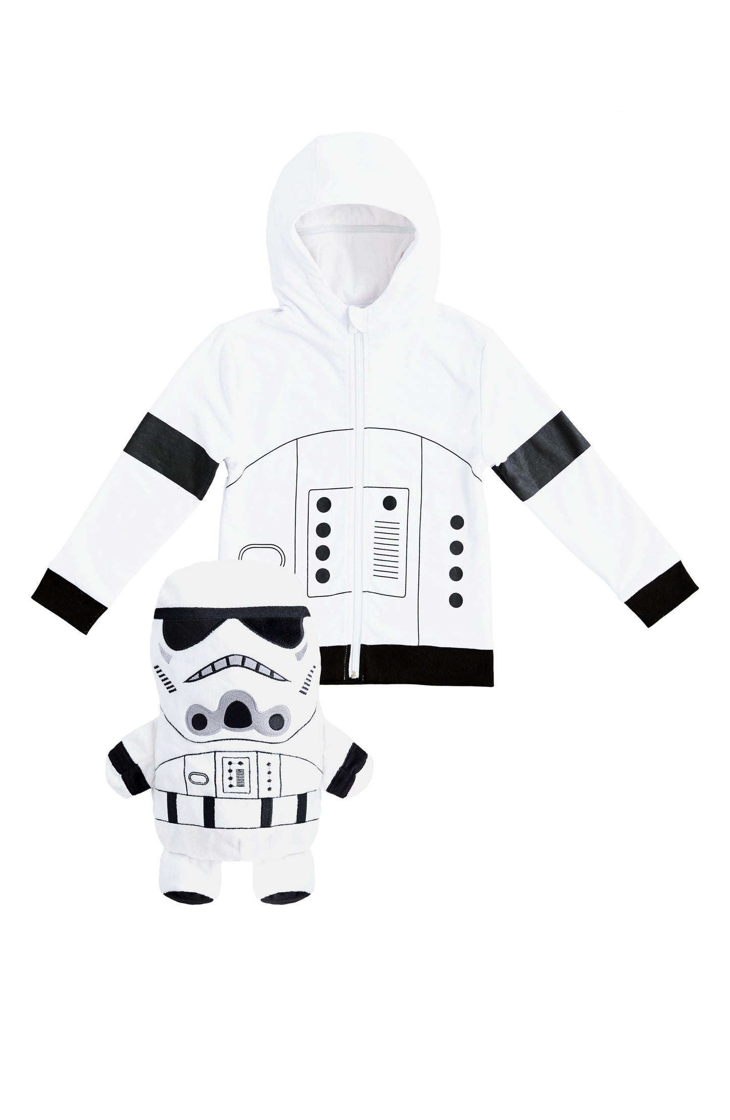 Cubcoats Kid's Toddler Cubcoats X Star Wars Storm Trooper 2-in-1 Plush Toy Hoodie White