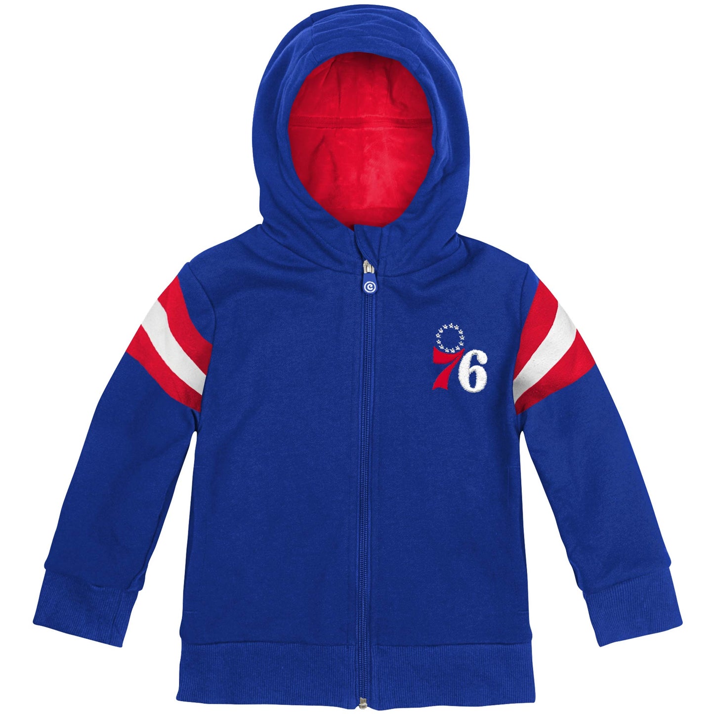 Cubcoats Transforming 2-in-1 Unisex Preschool 76ers Full-Zip Hoodie & Soft Plushie Blue