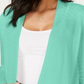 Charter Club Women's Geo Stitch Completer Sweater Blue Size Petite